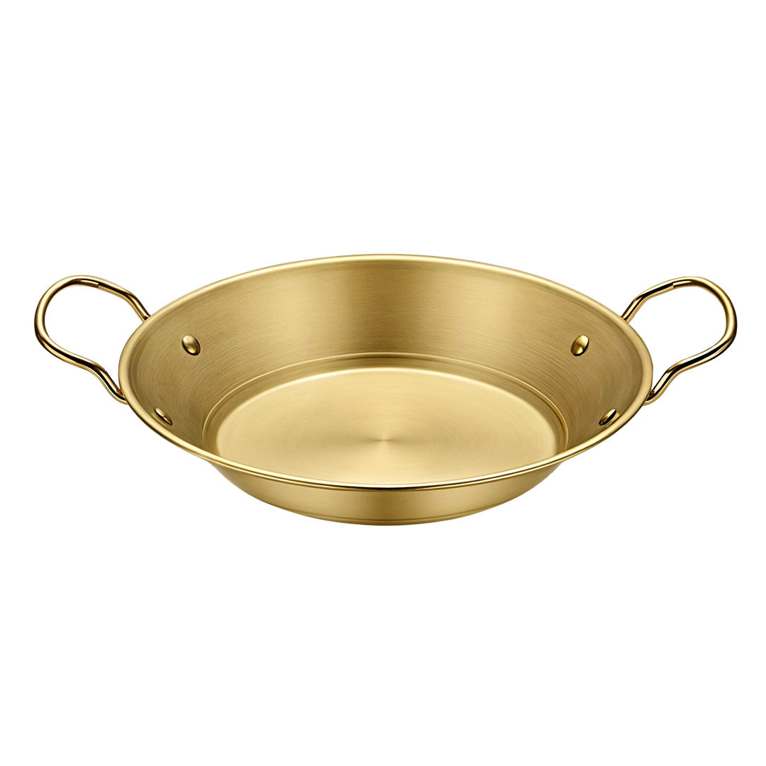 SOGA 21 cm Signature Dry Pot And crafted with 201 Material in Gold for Kitchen Essential