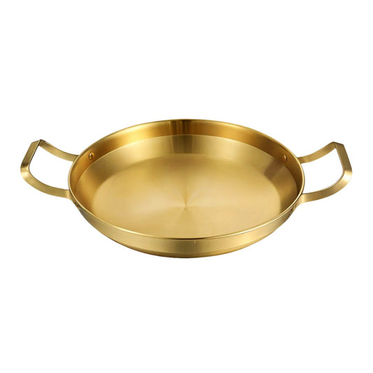 SOGA 24cm Dry Pot Gold Plated 202 Material Stainless Steel and Kitchen essentials