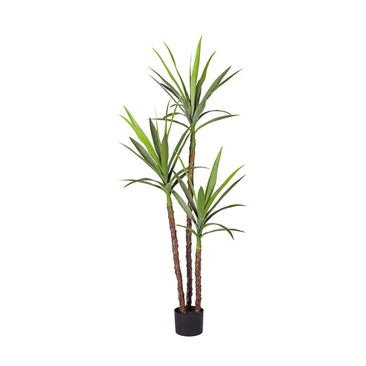 SOGA 150cm Artificial Natural Green Dracaena Yucca Tree Fake Tropical Indoor Plant Home Office Decor