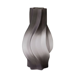 SOGA 33cm Glass Vase Grey with Beautiful glass Bubble Texture Art Vases