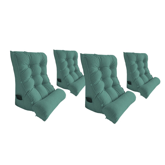 SOGA 4X 60cm Green Triangular Wedge Lumbar Pillow Headboard Backrest Sofa Bed Cushion Home Decor