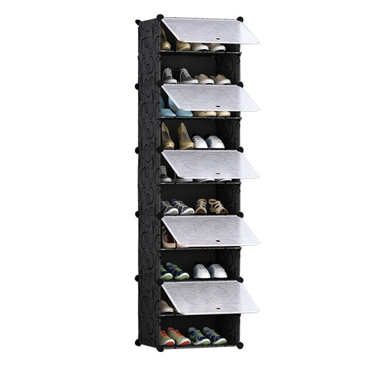 SOGA 10 Tier Shoe Rack Organizer Sneaker Footwear Storage Stackable Stand Cabinet Portable Wardrobe with Cover