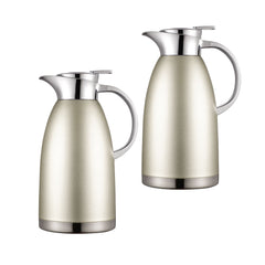 SOGA 2X 1.8LSilver Double-Wall vacuum with 2 layers stainless steel Construction Thermal Flask