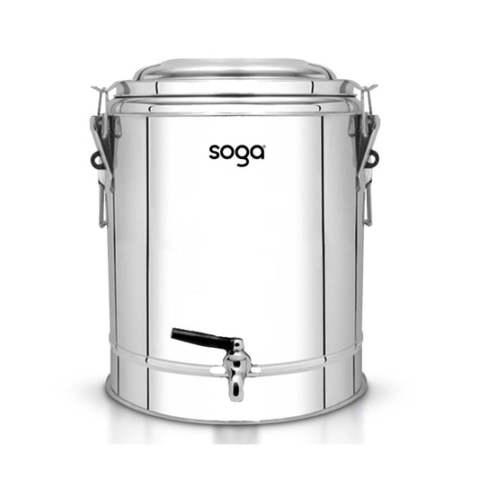 SOGA 40L Stainless Steel Insulated Stock Pot Hot & Cold Beverage Container