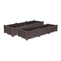 SOGA 2X 120cm Raised Planter Box Vegetable Herb Flower Outdoor Plastic Plants Garden Bed