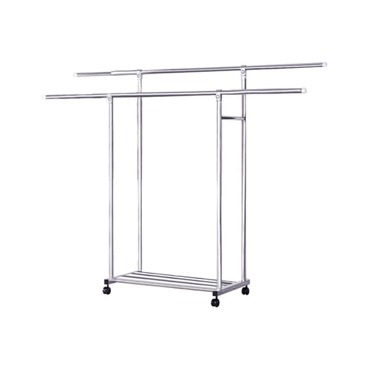 SOGA 120cm Stainless Steel Floor-Standing Clothes Rack - Durable and Space-Saving Laundry Organizer