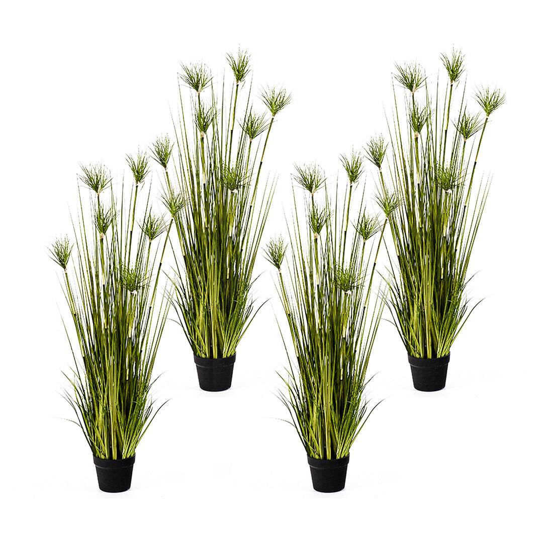 SOGA 4X 150cm Cyperus Papyrus Plant Tree Artificial Green Grass, Home Or Office Indoor Greenery Accent