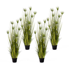 SOGA 4X 150cm Cyperus Papyrus Plant Tree Artificial Green Grass, Home Or Office Indoor Greenery Accent