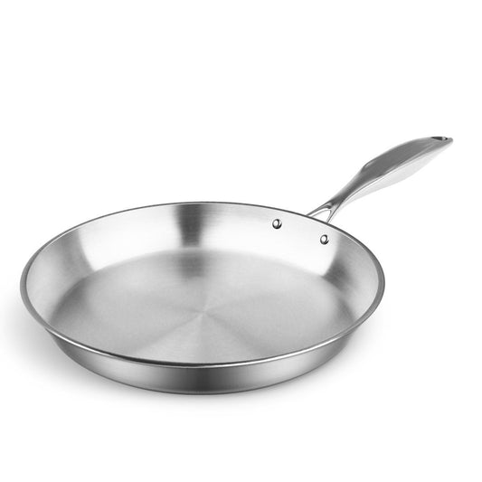 SOGA Stainless Steel Fry Pan 26cm Frying Pan Top Grade Induction Cooking FryPan