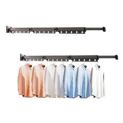 SOGA 93.2cm Wall-Mounted Clothing Dry Rack Retractable Space-Saving Foldable Hanger