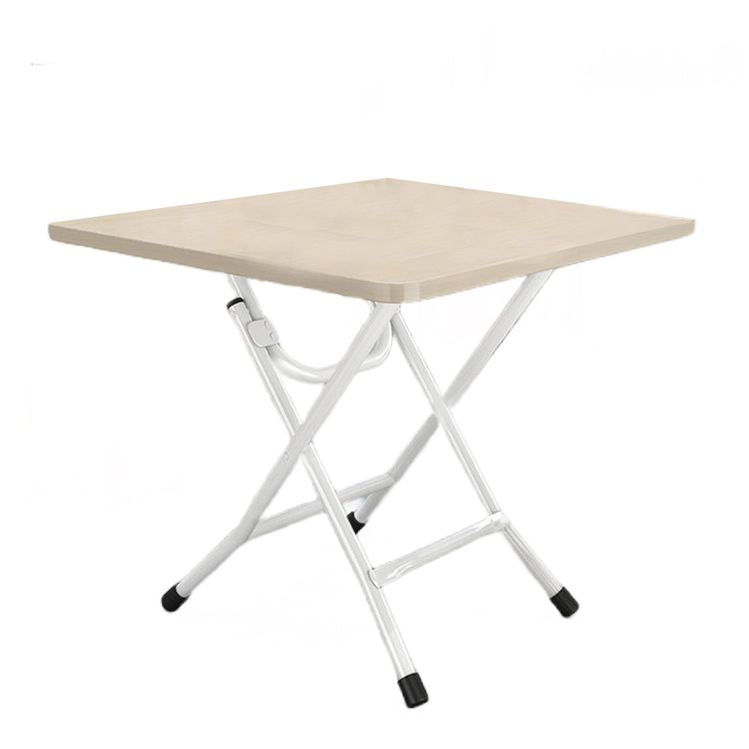 SOGA White Portable Square Table Standing Legs Foldable Furniture Home Decor