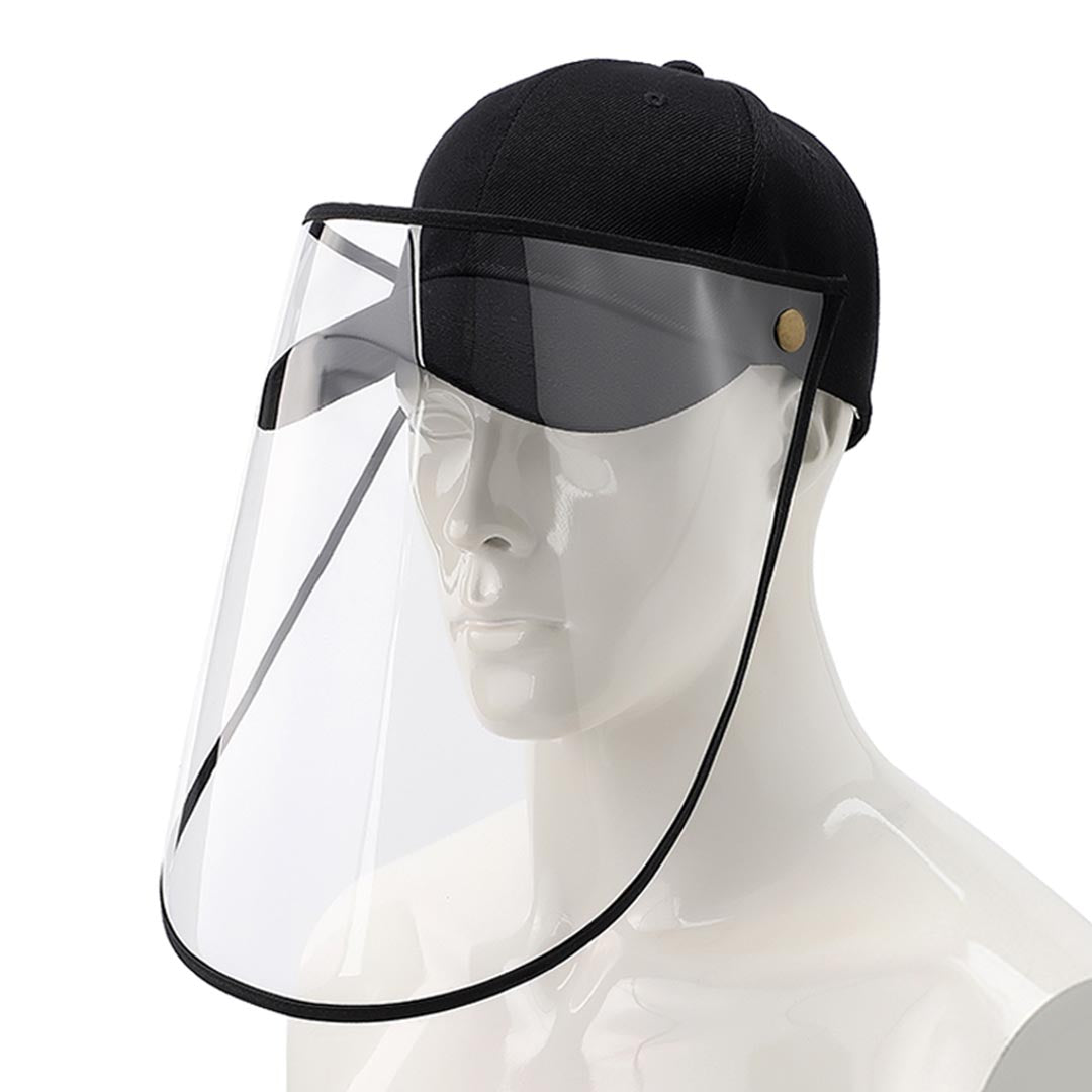 Outdoor Protection Hat Anti-Fog Pollution Dust Saliva Protective Cap Full Face Shield Cover Adult Black