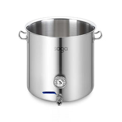 SOGA Stainless Steel 33L No Lid Brewery Pot With Beer Valve 35*35cm