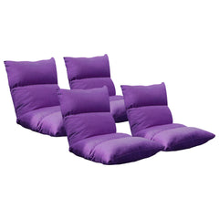 SOGA 4X Lounge Floor Recliner Adjustable Lazy Sofa Bed Folding Game Chair Purple