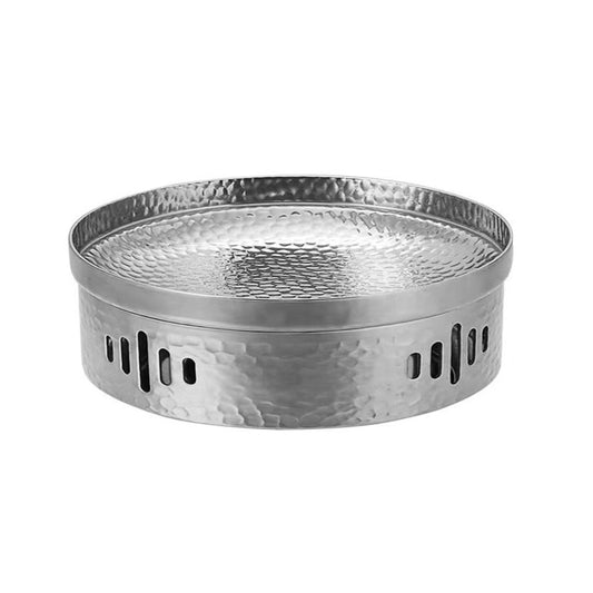 SOGA 26cm Dry Pot with Hammered Texture Natural Silver Color  for a Kitchen Essential