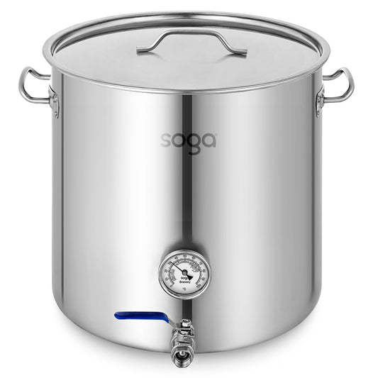 SOGA Stainless Steel Brewery Pot 130L With Beer Valve 55*55cm