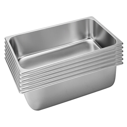 SOGA 6X Gastronorm GN Pan Full Size 1/1 GN Pan 6.5cm Deep Stainless Steel Tray