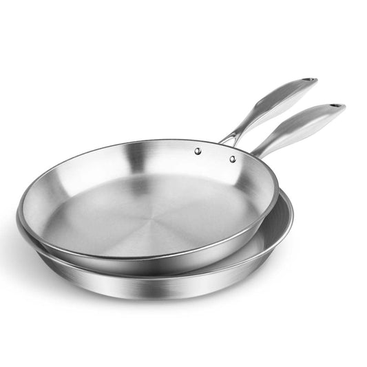 SOGA Stainless Steel Fry Pan 24cm 30cm Frying Pan Top Grade Skillet Induction Cooking FryPan