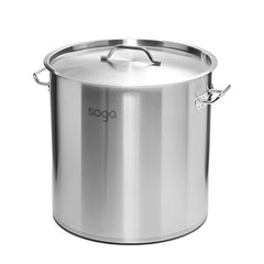 SOGA Stock Pot 12Lt  25CM Top Grade Thick Stainless Steel Stockpot 18/10