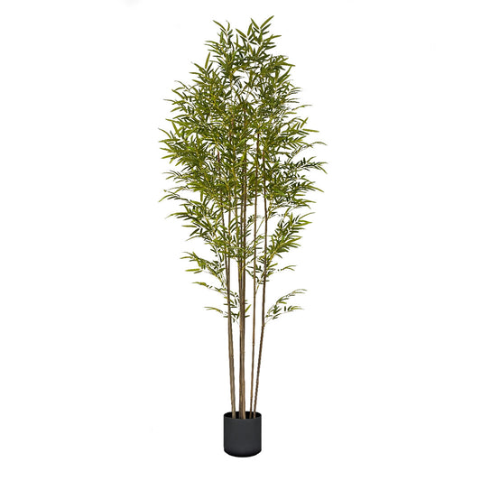 SOGA 240cm Lucky Bamboo Tree Bambusa Vulgaris Artificial Plant w/ 7 Branches Home Accent Decor