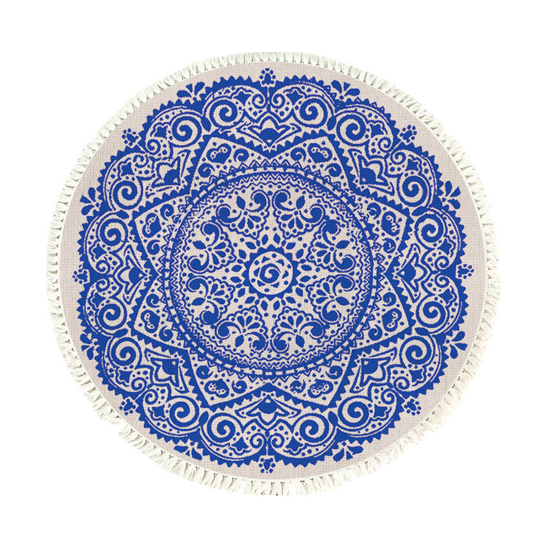 SOGA 120cm Mandala Round Tapestry Indian Area Rug for Living Room Lounge Anti-slip Doormat, Home Decor