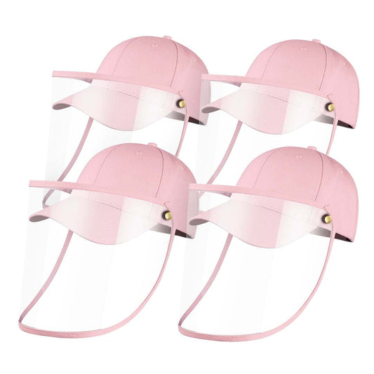 4X Outdoor Protection Hat Anti-Fog Pollution Dust Saliva Protective Cap Full Face HD Shield Cover Kids Pink