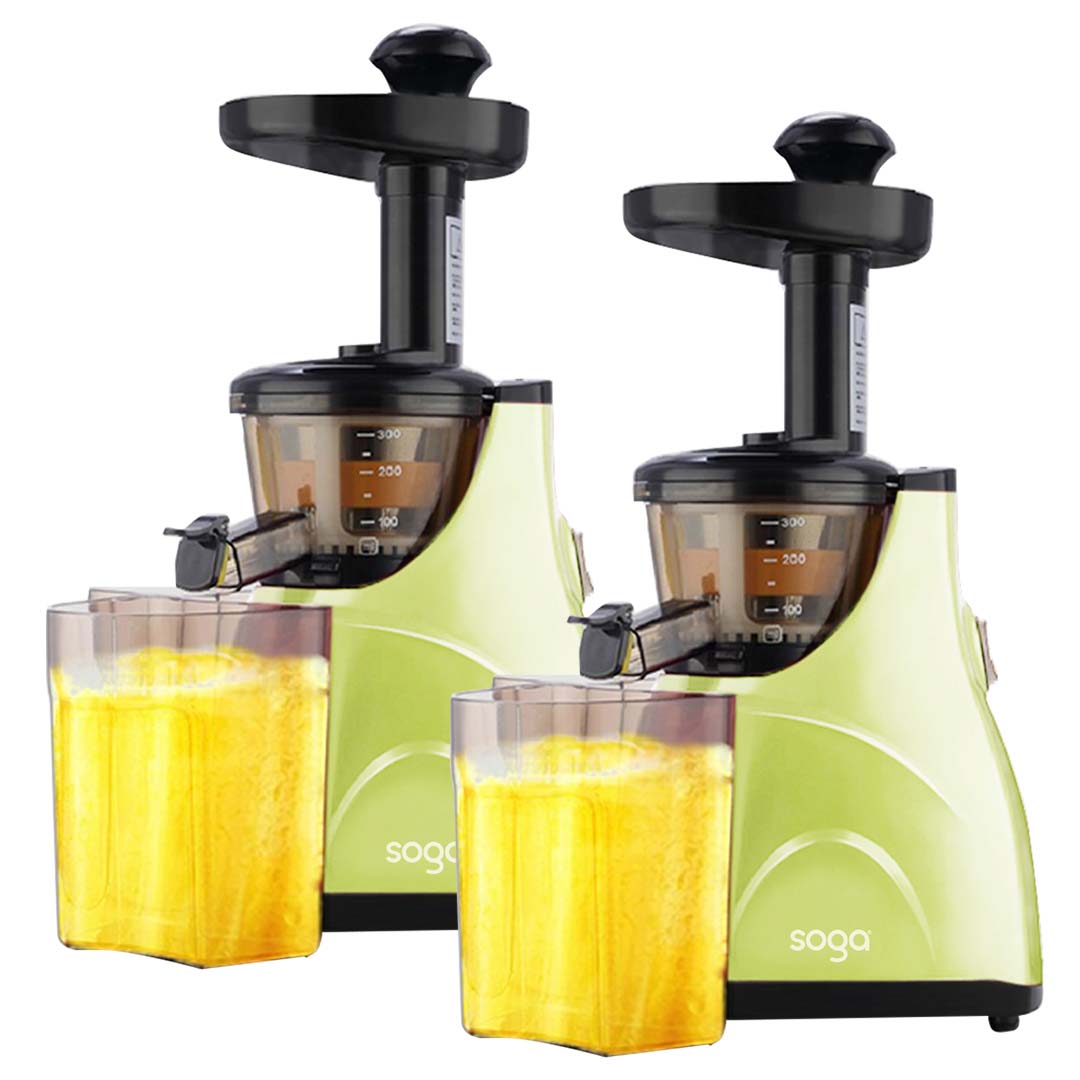 SOGA 2X Slow Juicer Premium Masticating Electric Vegetable Juice Extractor Green