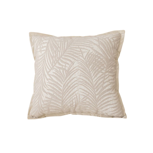 SOGA 45cm Elegant Palm Leaf Texture & Jacquard Square Throw  Pillow