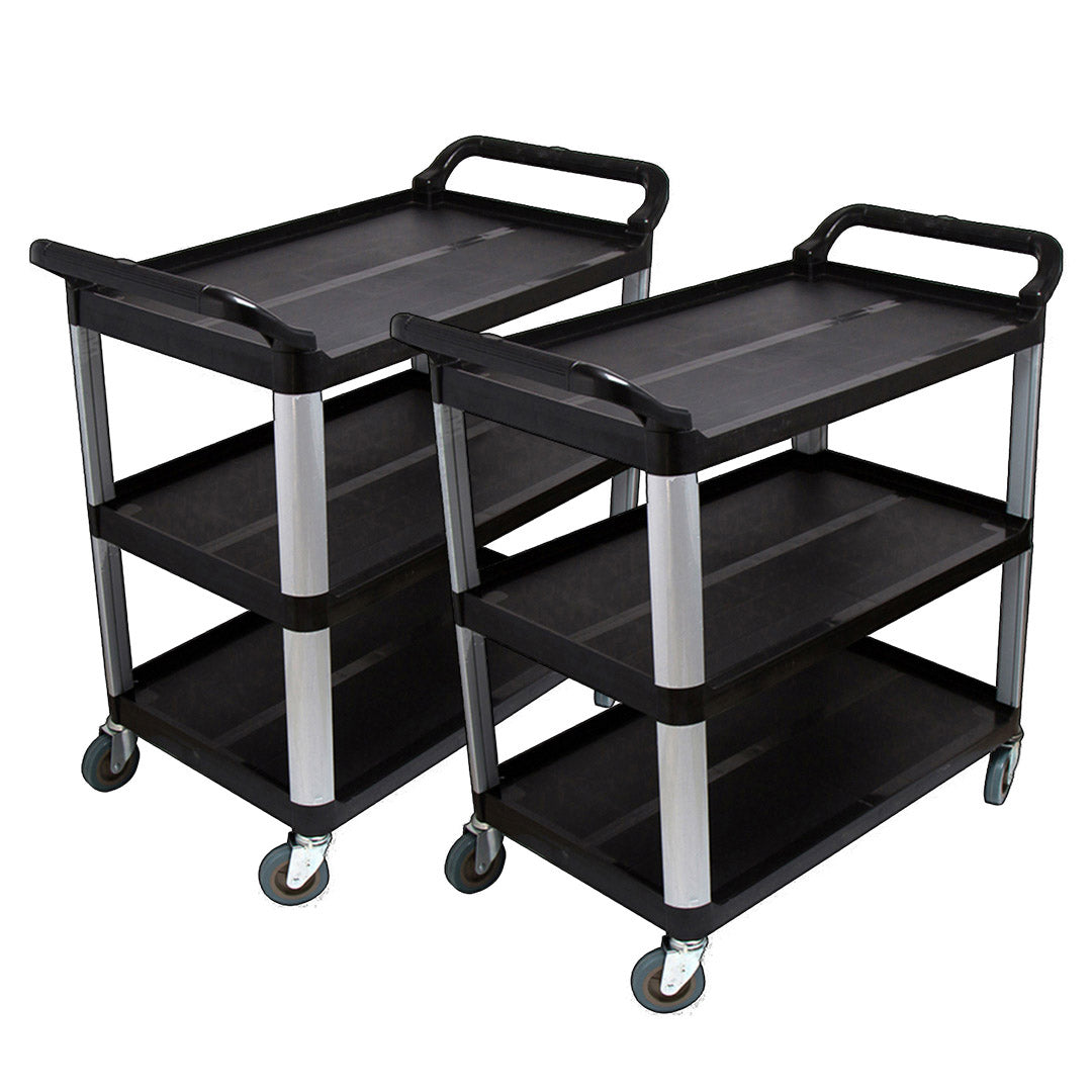 SOGA 2x 3 Tier Food Trolley Food Waste Cart Food Utility Mechanic Kitchen Large