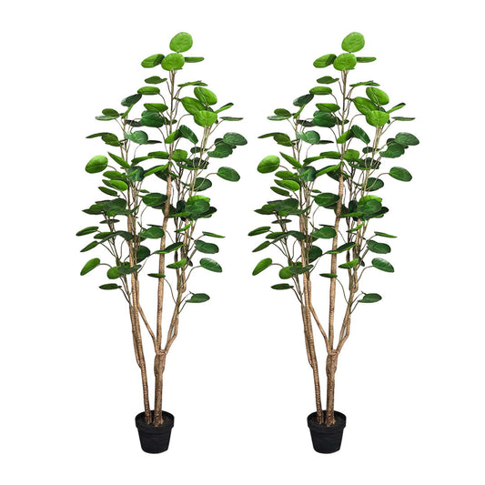 SOGA 2X 180cm Plastic Potted Polyscias Scutellaria Plant Home Garden Artificial Tree, Home Decor