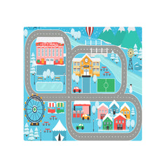 SOGA 2X 120cm Kids Rug Street Map Play Mat Educational Baby Theme Park Area Rugs