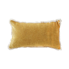 SOGA 35cm Throw Pillow Turmeric Yellow Aesthetic Chenille Texture for Home Decor