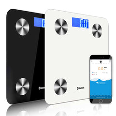 SOGA 2X Wireless Bluetooth Digital Body Fat Scale Bathroom Health Analyser Weight Black/White