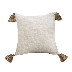 SOGA 45cm Beige Pillow Textured Throw Cover Luxurious Rib Knit Ribbed Cotton Throw Pillow