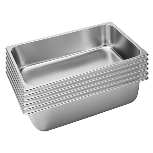 SOGA 6X Gastronorm GN Pan Full Size 1/1 GN Pan 15cm Deep Stainless Steel Tray