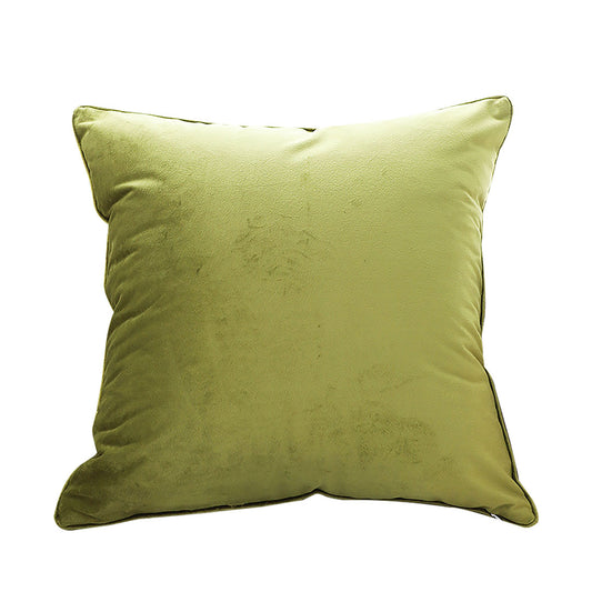 SOGA 45cm Subtle Fluorescent Green Foliage Velvet Square Throw Pillow