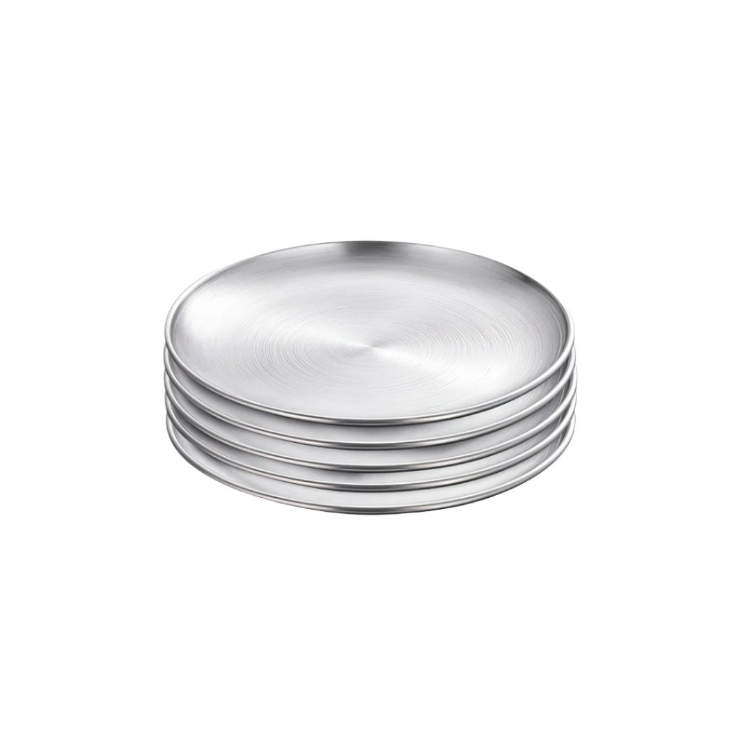 SOGA 14cm Premium Silver Grilling Plate  Durable Heat-Resistant Perfect for BBQs and Outdoor Cooking Kitchen Essential