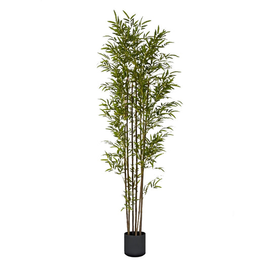 SOGA 210cm Lucky Bamboo Tree Bambusa Vulgaris Artificial Plant w/ 7 Branches Home Accent Decor