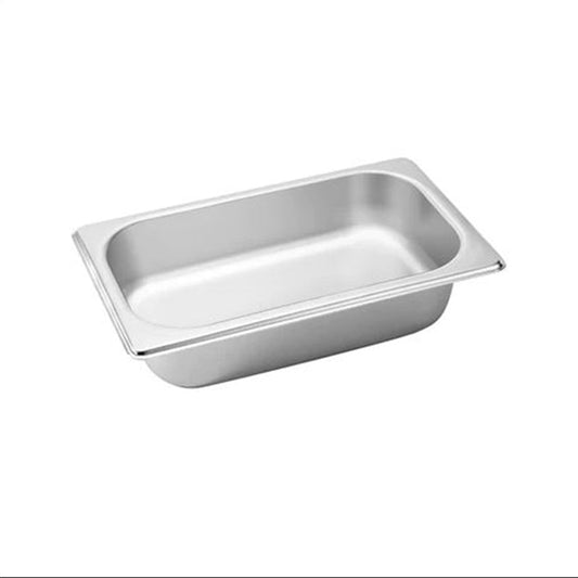 SOGA Gastronorm GN Pan Full Size 1/3 GN Pan 6.5 cm Deep Stainless Steel Tray