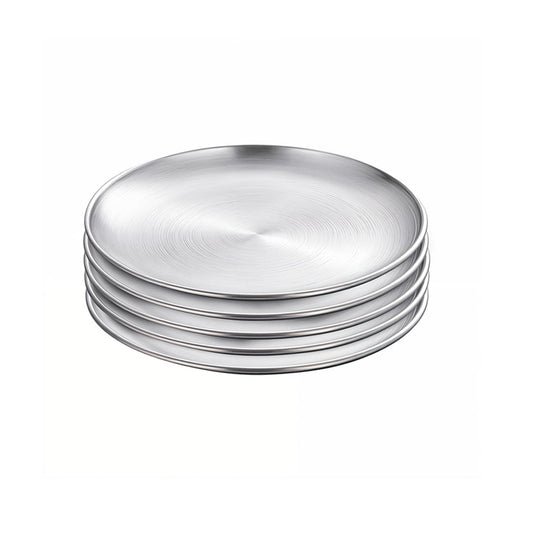 SOGA 23cm Premium Silver Grilling Plate Durable Heat-Resistant Perfect for BBQs and Outdoor Cooking Kitchen Essential