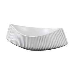 SOGA 37x12.5cm Ornament Boat Shaped Plate Ceramic Food Decoration Serving Tray For Kitchenware