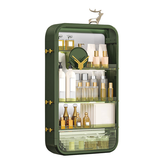 SOGA Green Multi Tier Cosmetic Storage Rack Bathroom Vanity Tray Display Stand Organiser