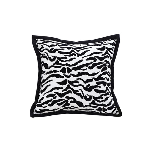 SOGA 45cm Black and White Luxury Cushion Light Mottled Texture Decorative Square Pillow Living Room