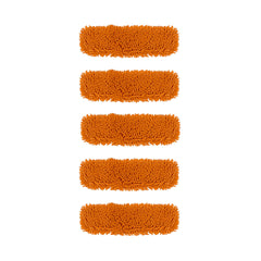 SOGA 5X 50x12 Orange Microfiber Flat Mop Floor Cleaning Pads Rotating Dust Remover