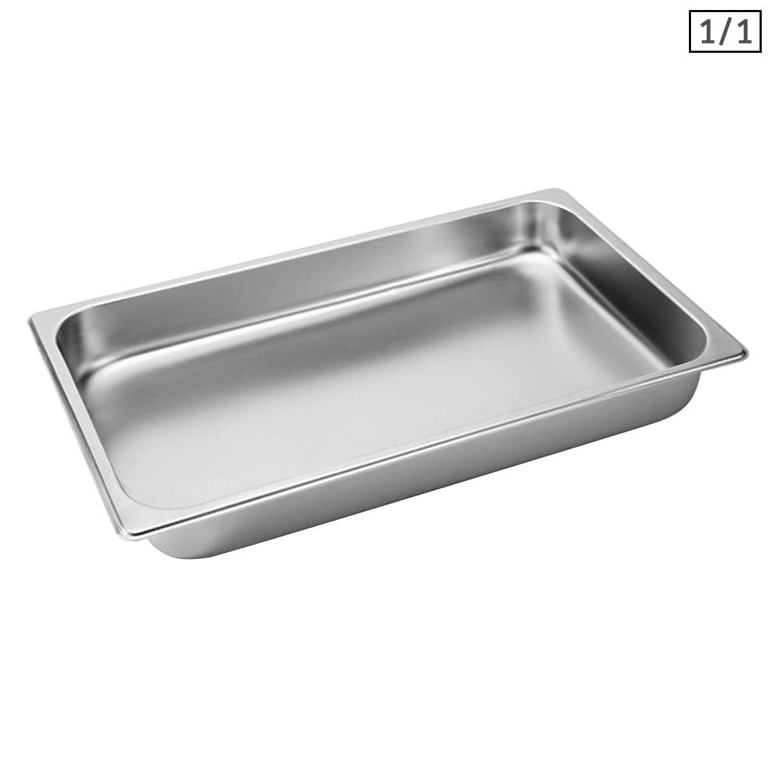 SOGA Gastronorm GN Pan Full Size 1/1 GN Pan 6.5cm Deep Stainless Steel Tray