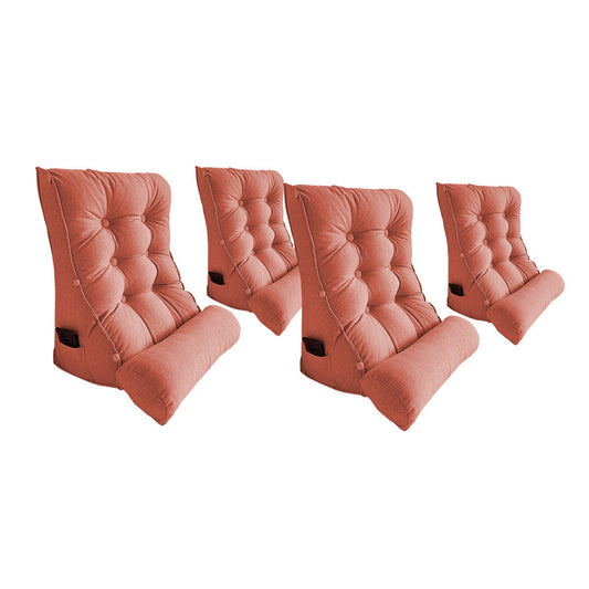 SOGA 4X 45cm Peach Triangular Wedge Lumbar Pillow Headboard Backrest Sofa Bed Cushion Home Decor