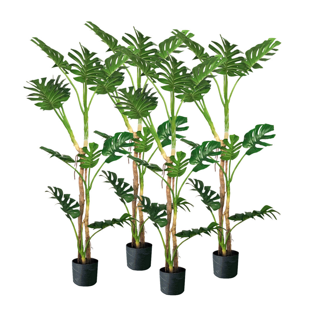 SOGA 4X 175cm Tropical Monstera Palm Artificial Plant Tree, Real Touch Technology, with UV Protection