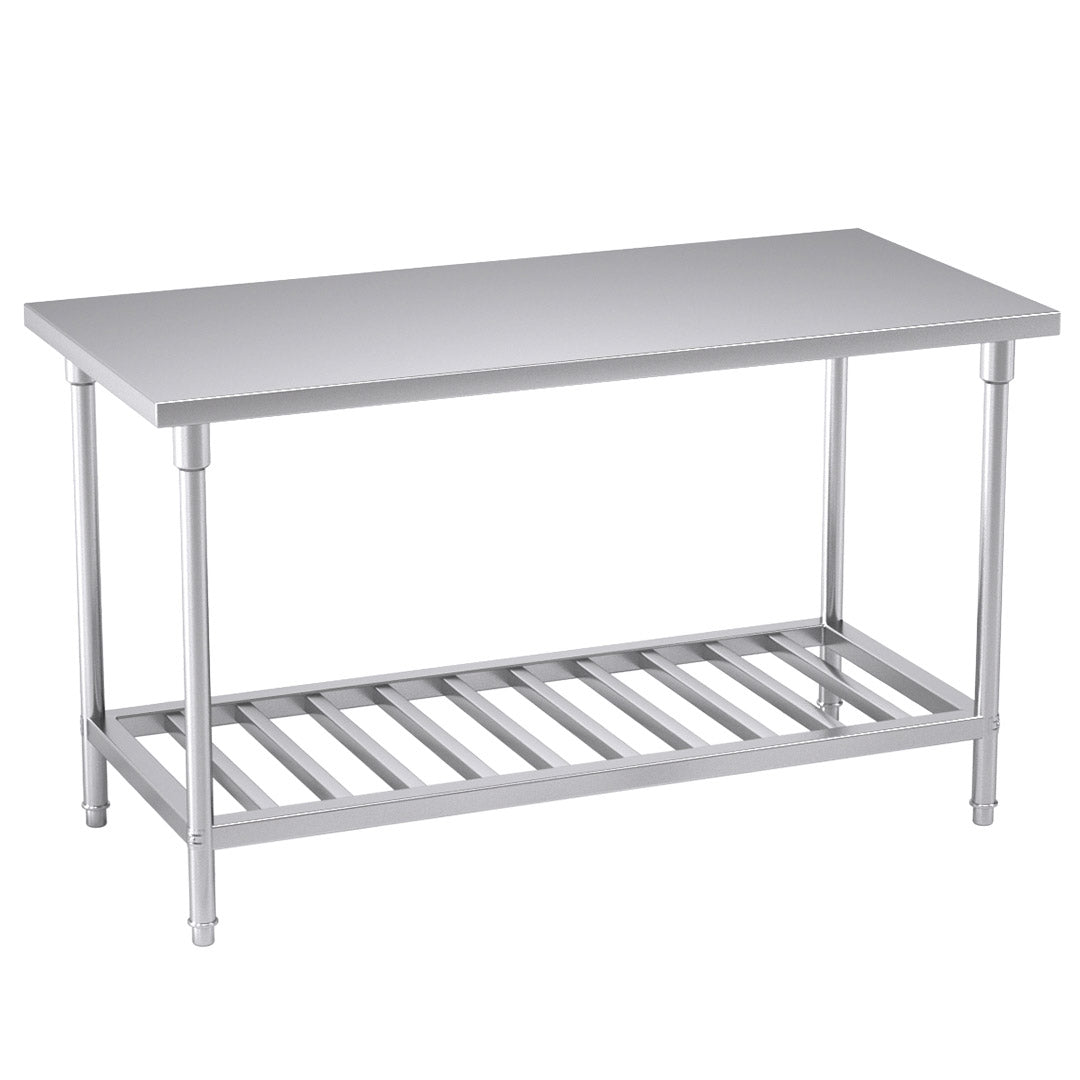 SOGA Commercial Catering Kitchen Stainless Steel Prep Work Bench Table 150*70*85cm