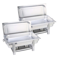 SOGA 2X Single Tray Stainless Steel Chafing Catering Dish Food Warmer