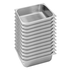 SOGA 12X Gastronorm GN Pan Full Size 1/2 GN Pan 10cm Deep Stainless Steel Tray